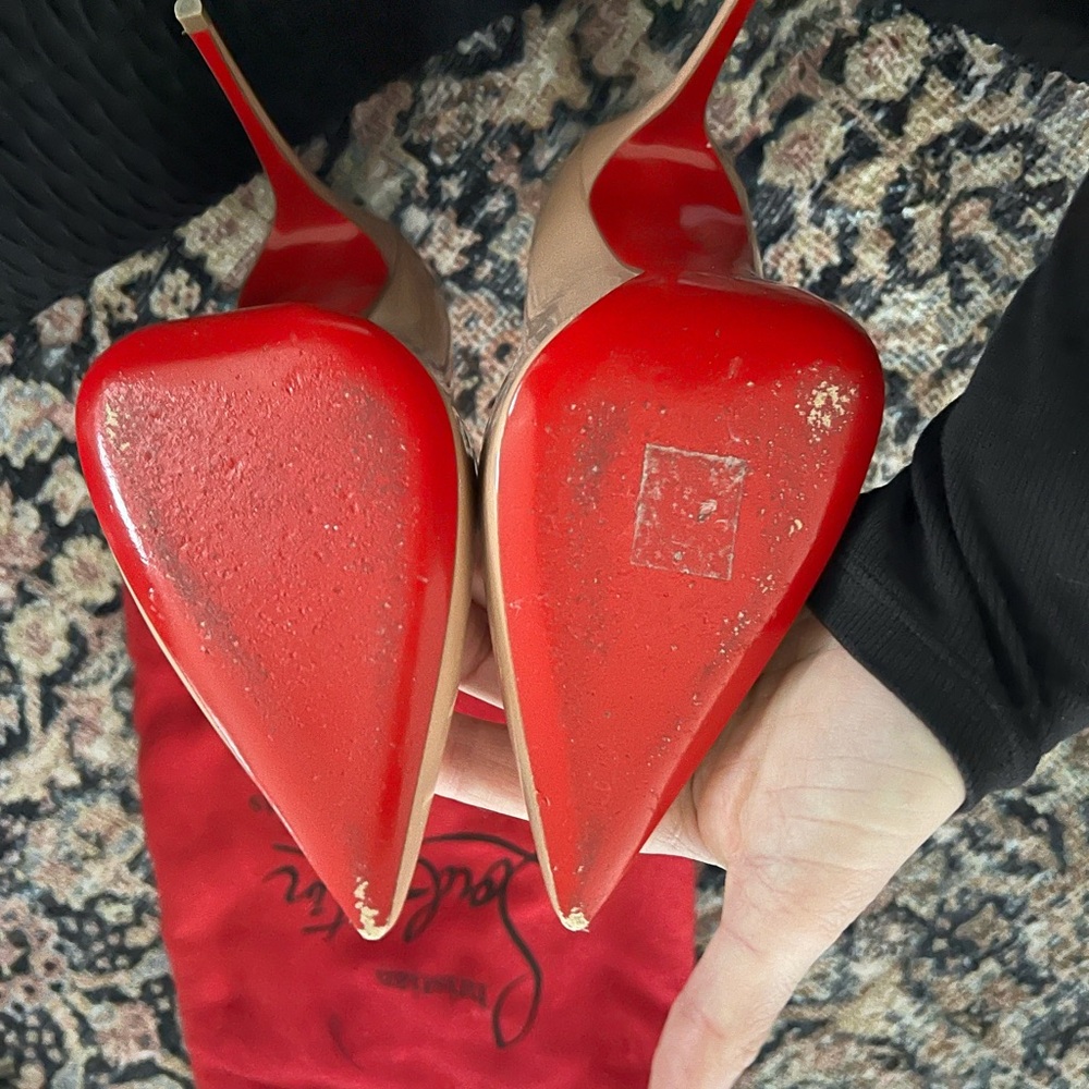 Christian Louboutin Kate 100MM Patent Leather Pumps - Picture 5 of 7